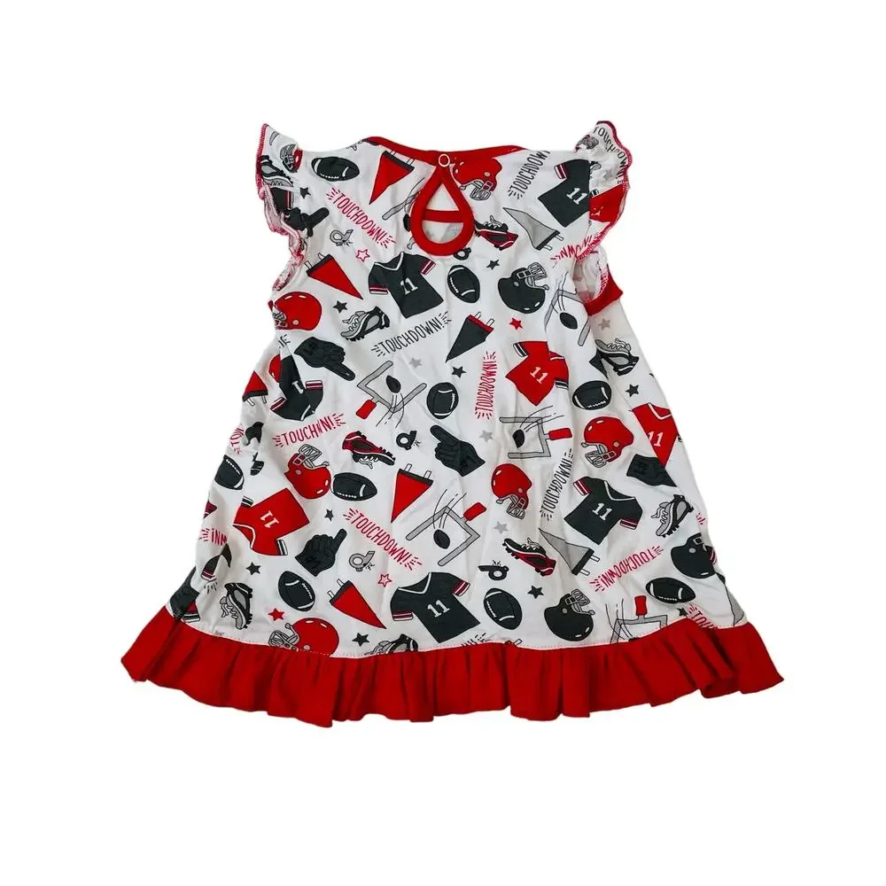 NWT Magnolia Baby Size 4 Red Touchdown Dress